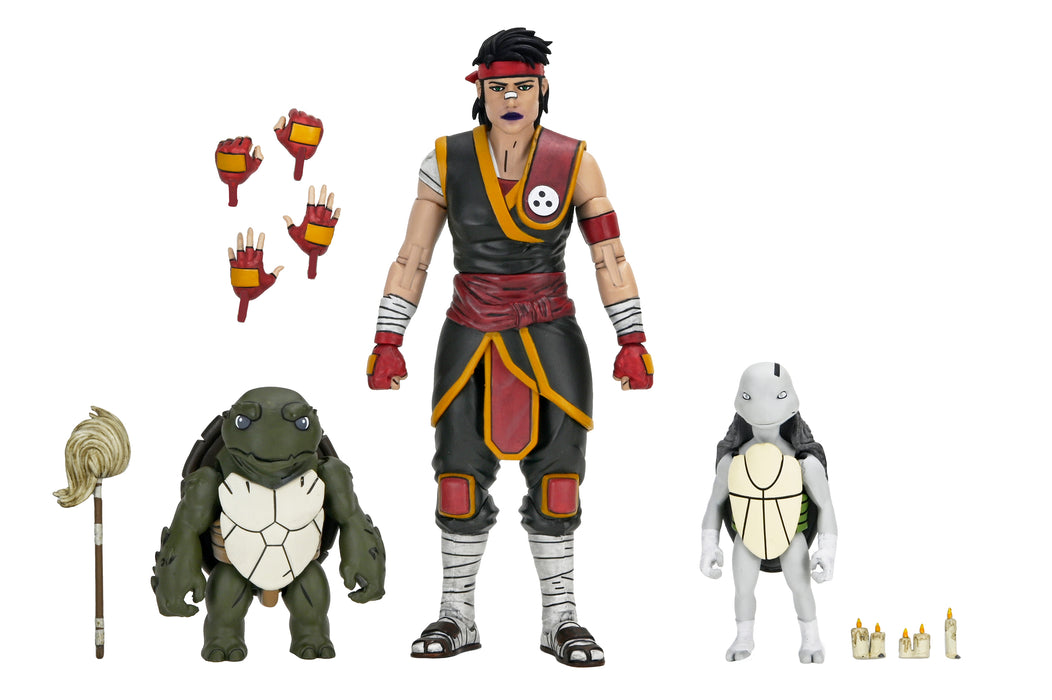 NECA Figura de Accion: TMNT The Last Ronin The Lost Years - Casey Marie con Baby Odyn y Uno 7 Pulgadas