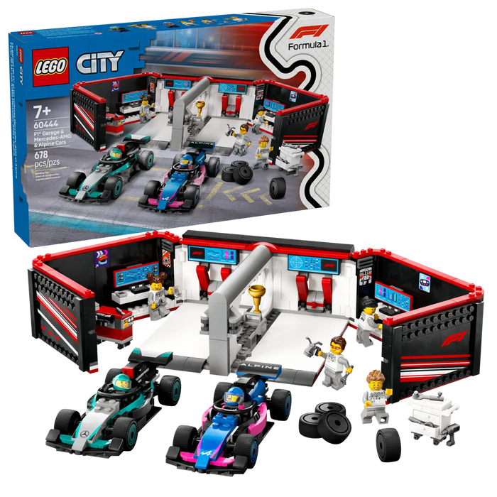LEGO City Garaje de F1 con Coches Mercedes AMG y Alpine 60444