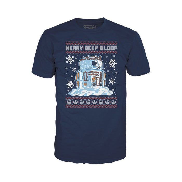 Funko Boxed Tee: Star Wars Navidad - R2D2 Snowman Playera 2XL