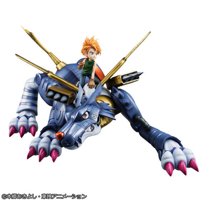 Megahouse Figures Gem Series: Digimon Adventure - Metal Garurumon & Ishida Yamato