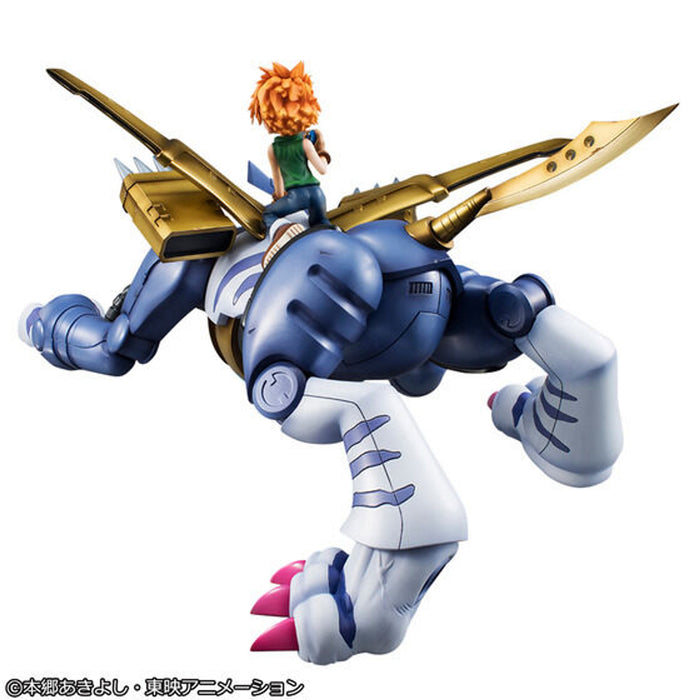 Megahouse Figures Gem Series: Digimon Adventure - Metal Garurumon & Ishida Yamato