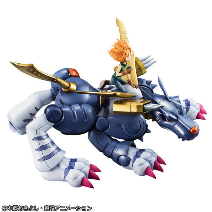 Megahouse Figures Gem Series: Digimon Adventure - Metal Garurumon & Ishida Yamato
