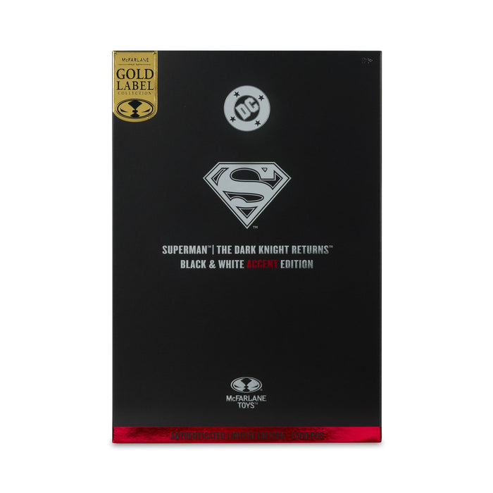 Mcfarlane Dc Multiverse: Dark Knight Returns - Superman Blanco Y Negro Gold Label 7 Pulgadas