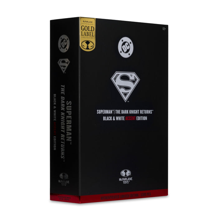 Mcfarlane Dc Multiverse: Dark Knight Returns - Superman Blanco Y Negro Gold Label 7 Pulgadas