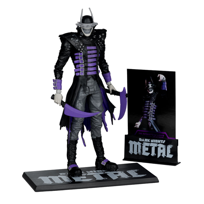 Mcfarlane Dc Multiverse: Dc Dark Night Metal - El Batman Que Rie B&W With Accent Gold Label 7 Pulgadas