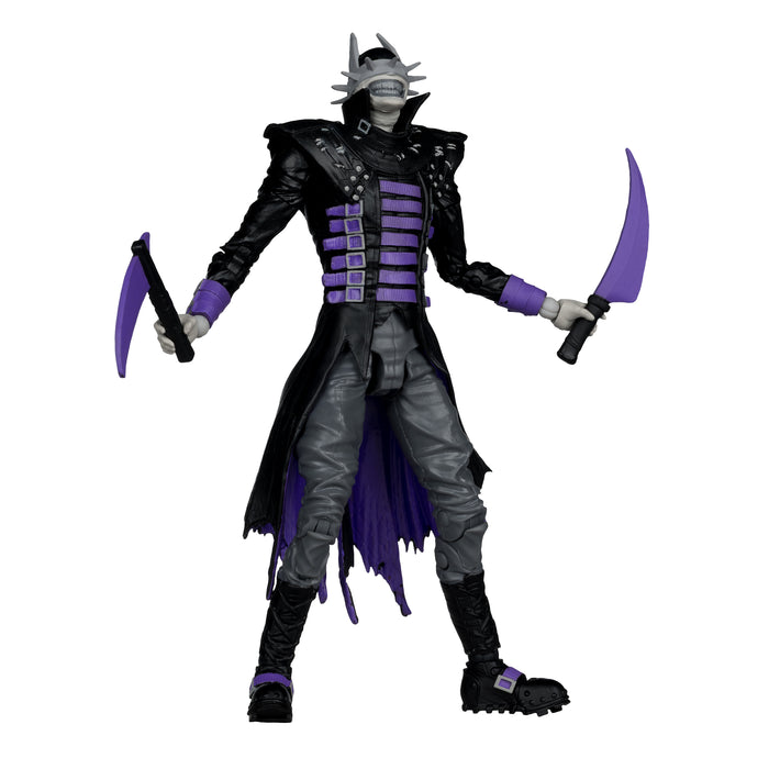 Mcfarlane Dc Multiverse: Dc Dark Night Metal - El Batman Que Rie B&W With Accent Gold Label 7 Pulgadas