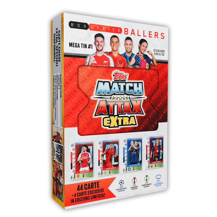 Topps UEFA Club Competitions Match Attax Extra 2025: Mega Tin Box Office Ballers