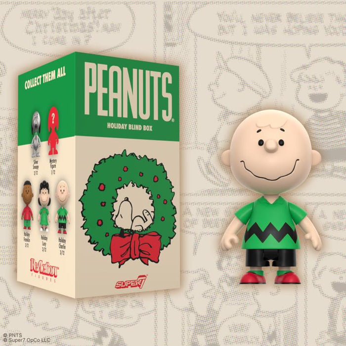 Super7 Blind Box Flat: Peanuts Charlie Brown - Holiday Display 12 pz