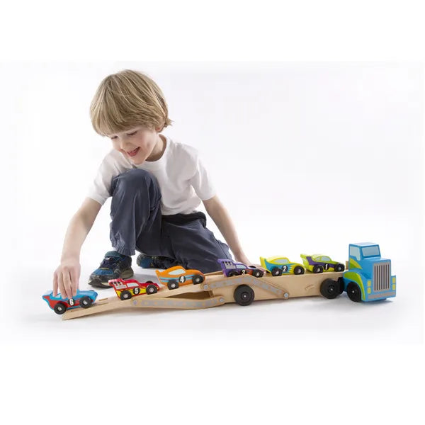 Melissa and Doug Camion y Coches de Madera