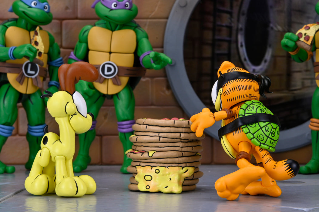NECA Figura de Accion Ultimate: TMNT Archie Comics x Garfield - Garfello y Odie 7 Pulgadas