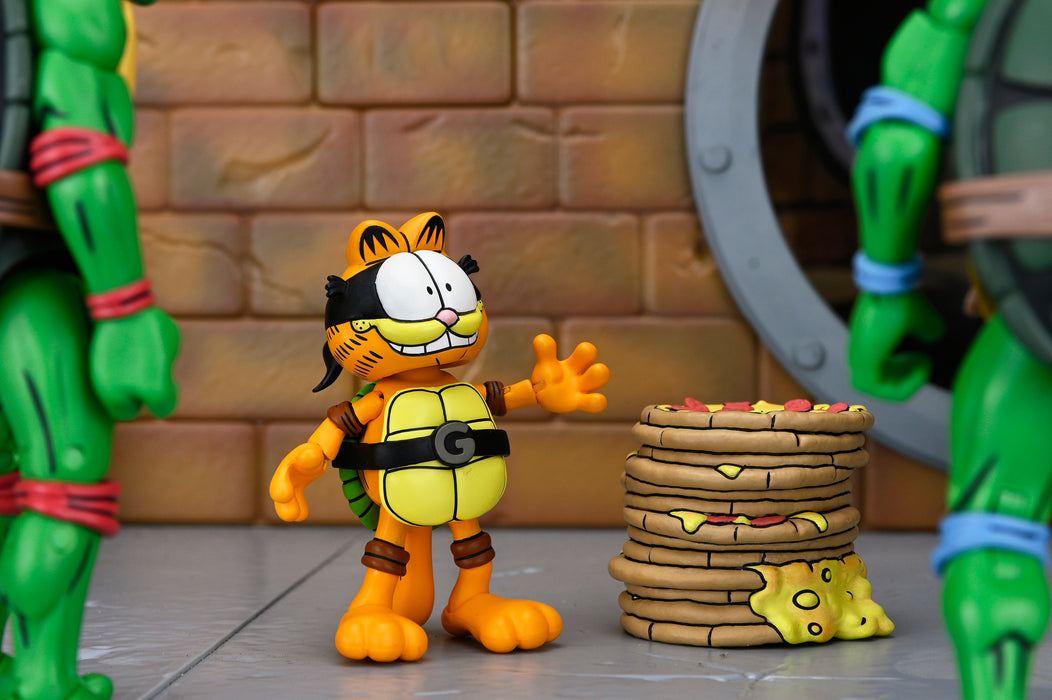 NECA Figura de Accion Ultimate: TMNT Archie Comics x Garfield - Garfello y Odie 7 Pulgadas