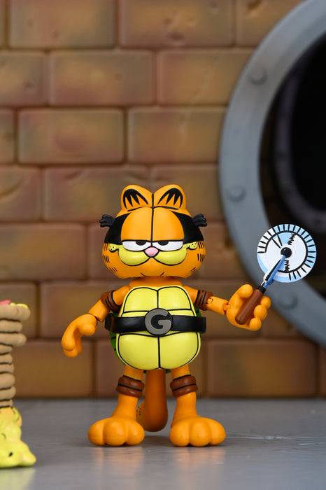 NECA Figura de Accion Ultimate: TMNT Archie Comics x Garfield - Garfello y Odie 7 Pulgadas