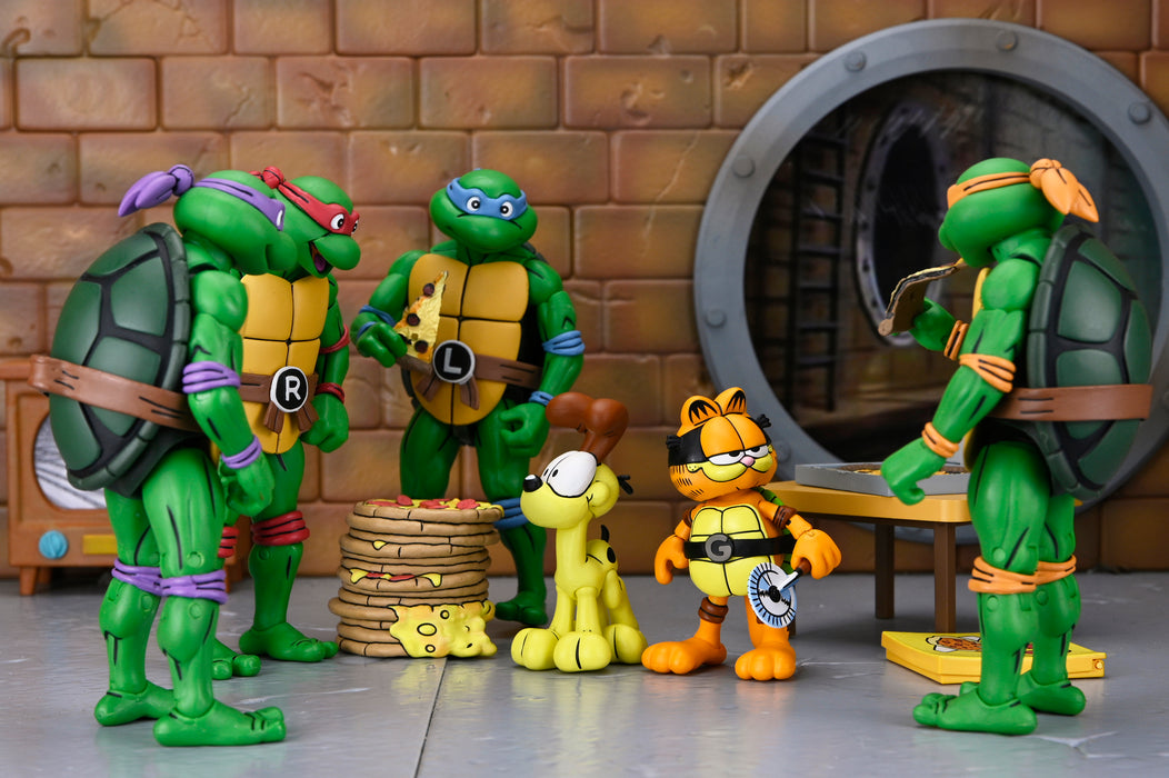 NECA Figura de Accion Ultimate: TMNT Archie Comics x Garfield - Garfello y Odie 7 Pulgadas