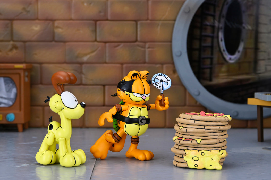 NECA Figura de Accion Ultimate: TMNT Archie Comics x Garfield - Garfello y Odie 7 Pulgadas
