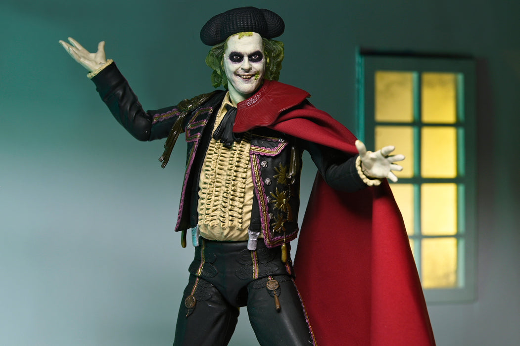 NECA Figura de Accion Ultimate: Beetlejuice - Matador Beetlejuice y Sandworm 7 Pulgadas 2 Pack