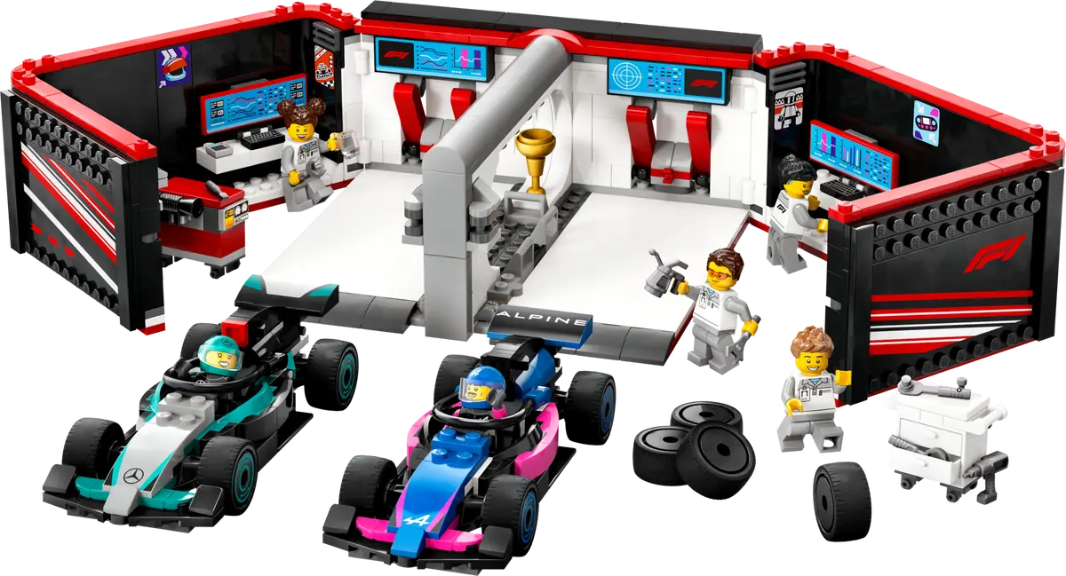 LEGO City Garaje de F1 con Coches Mercedes AMG y Alpine 60444