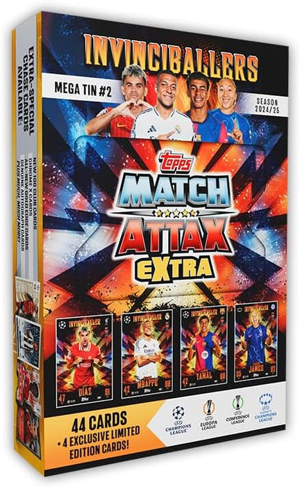 Topps UEFA Club Competitions Match Attax Extra 2025: Mega Tin The Invinciballers