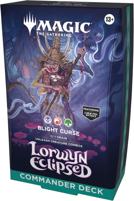 Magic: The Gathering Lorwyn Eclipsed - Commander Deck Maldicion de la plaga en Ingles