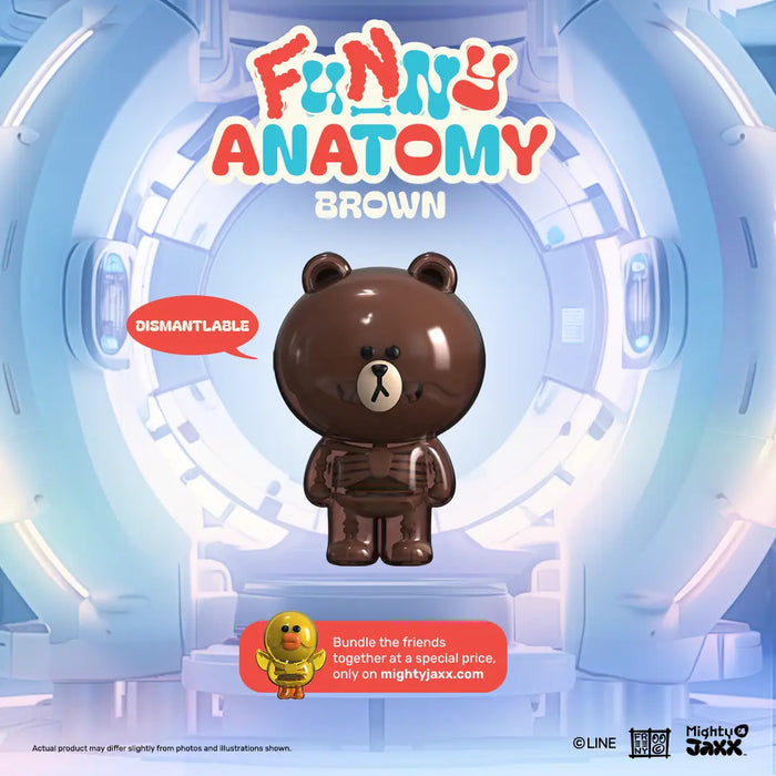 Mighty Jaxx Figures Funny Anatomy: Line Friends - Brown