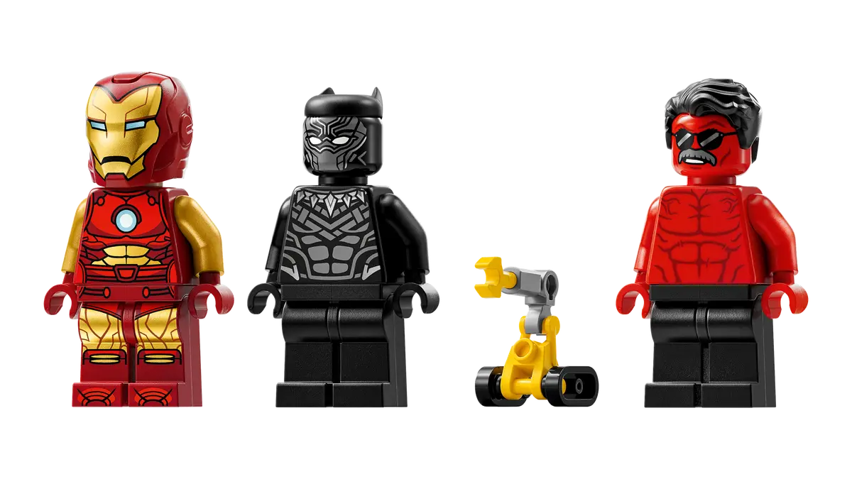 LEGO Super Heroes Marvel Deportivo de Iron Man y Black Panther vs Hulk Rojo 76310