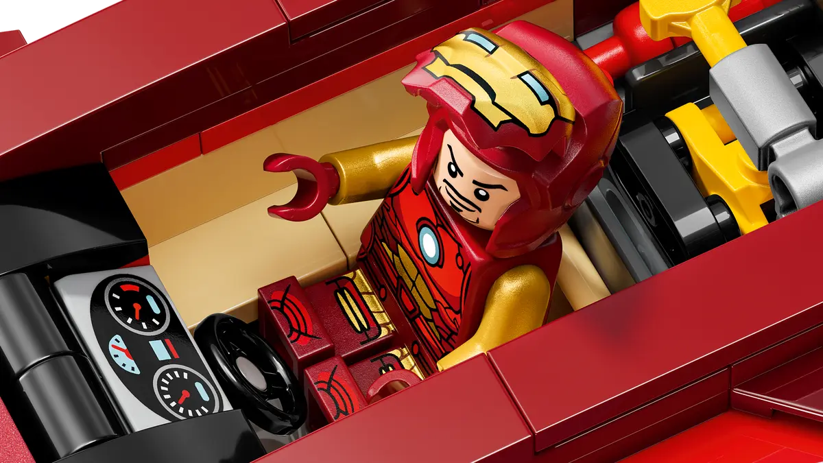 LEGO Super Heroes Marvel Deportivo de Iron Man y Black Panther vs Hulk Rojo 76310