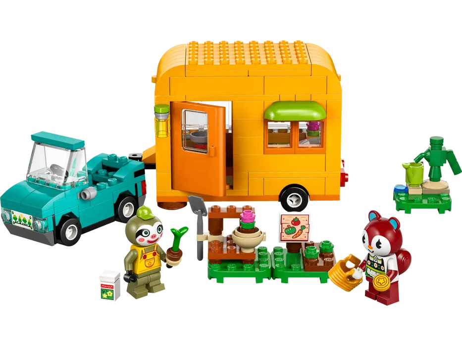 LEGO Animal Crossing Caravana de Gandulio y tienda de jardineria 77054