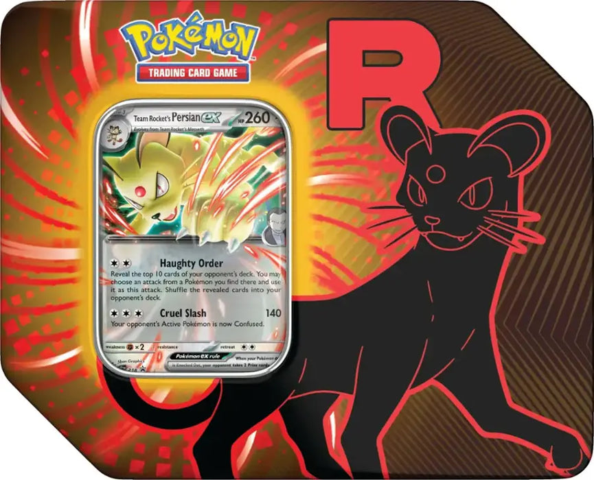 Pokemon TCG: Team Rocket Tin - Persian en Ingles
