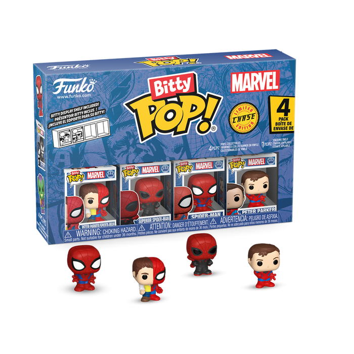 Funko Bitty Pop: Marvel Spider-Man - Parker Split 4 Pack