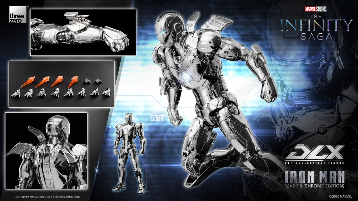 Threezero Dlx Series: Marvel The Infinity Saga - Iron Man Mark 2 Chrome Edition