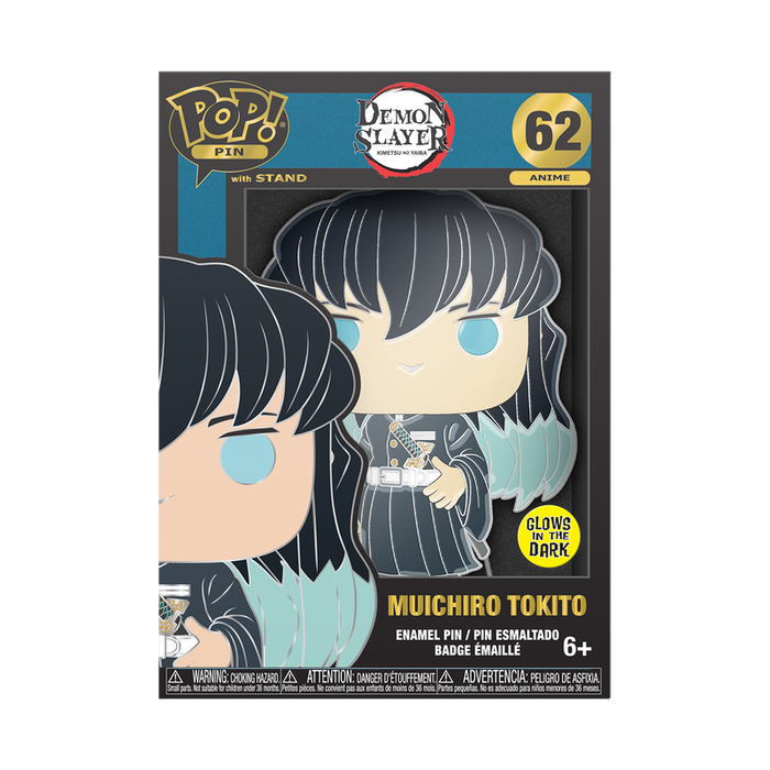 Funko Pop Pin: Demon Slayer - Muichiro Tokito Glow Pin  Esmaltado