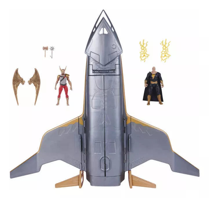 Black Adam: DC Comics - Hawk Cruiser Patrol, Black Adam y Hawkman 4 Pulgadas