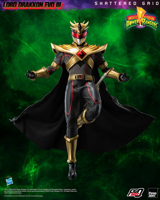 Threezero Figzero: Mighty Morphin Power Rangers Shattered Grid - Lord Drakkon Evo III Escala 1/6