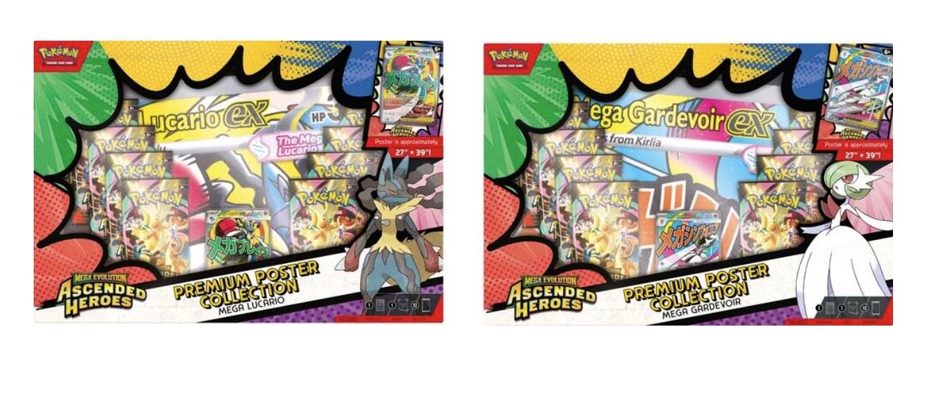 PokemonTCG: Mega Evolution Ascended Heroes - Premium Poster Collection en Ingles