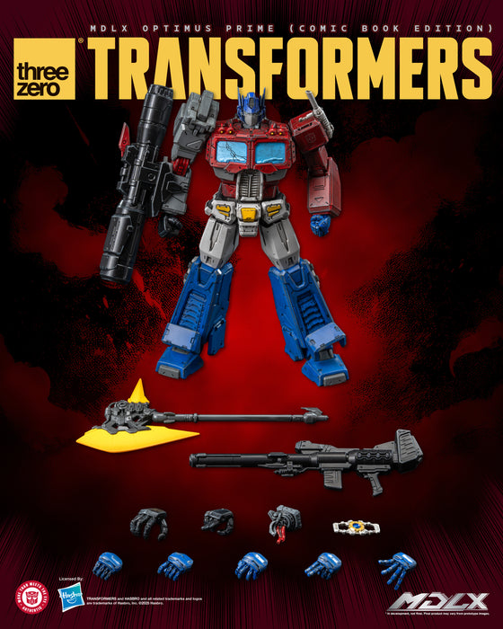 Threezero Mdlx Series: Transformers - Optimus Prime Edicion Comic