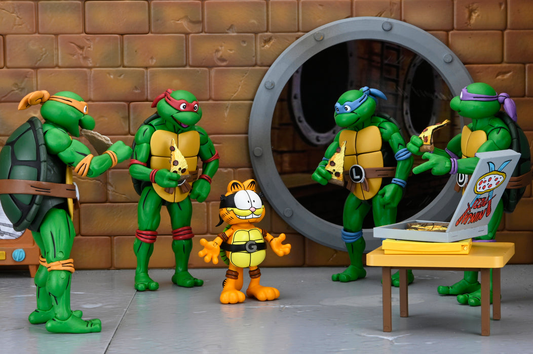 NECA Figura de Accion Ultimate: TMNT Archie Comics x Garfield - Garfello y Odie 7 Pulgadas