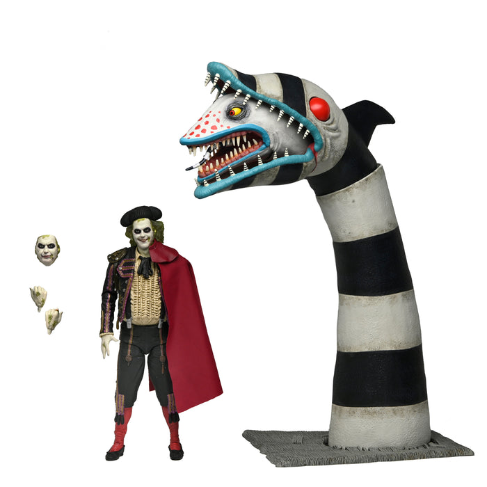 NECA Figura de Accion Ultimate: Beetlejuice - Matador Beetlejuice y Sandworm 7 Pulgadas 2 Pack