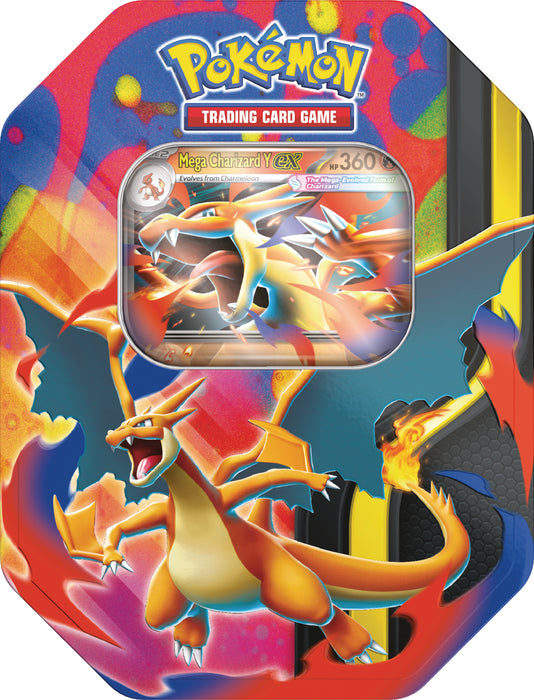 Pokemon TCG: Mega Evolution - Mega Charizard Tin en Ingles