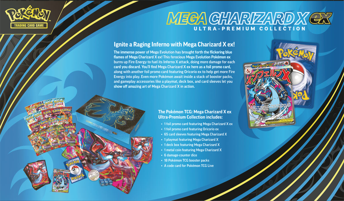 Pokemon TCG: Mega Charizard X ex Ultra Premium Collection en Ingles