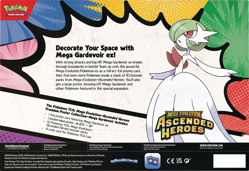PokemonTCG: Mega Evolution Ascended Heroes - Premium Poster Collection en Ingles
