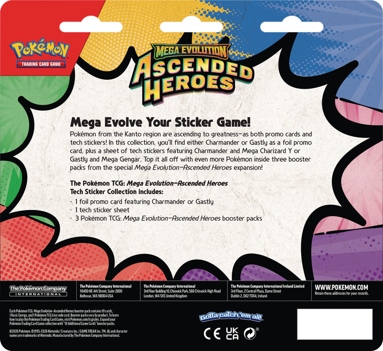 PokemonTCG: Megaevolucion Ascenso Heroico - Tech Sticker Collection en Español