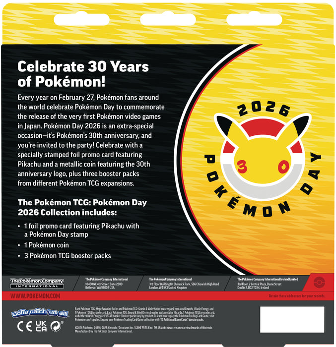 Pokemon TCG: Pokemon Day 2026 Collection en Ingles