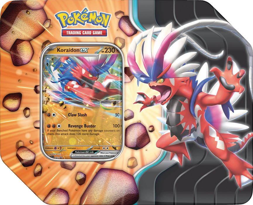 Pokemon TCG: Lata Leyendas Afiladas Koraidon o Zacian En Español