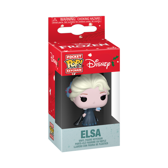 Funko Pop Keychain: Disney Princesas Holiday - Elsa Llavero