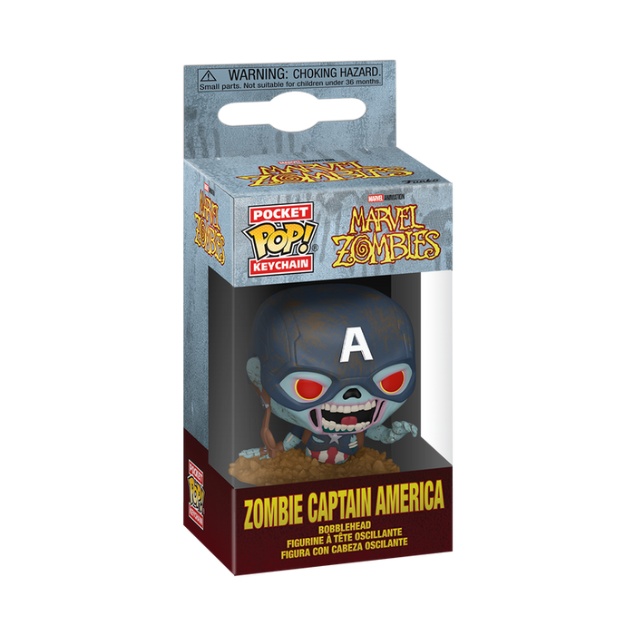 Funko Pop Keychain: Marvel Zombies - Capitan America Llavero