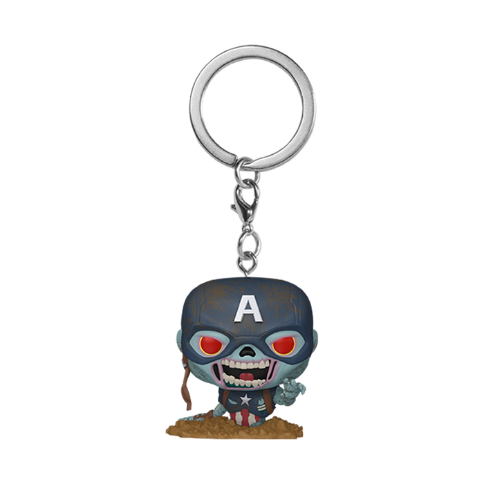 Funko Pop Keychain: Marvel Zombies - Capitan America Llavero