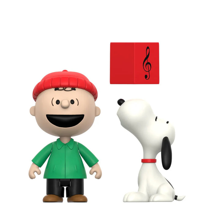 Super7 Reaction: Peanuts Charlie Brown - Charlie Brown Y Snoopy Villancicos 2 Pack