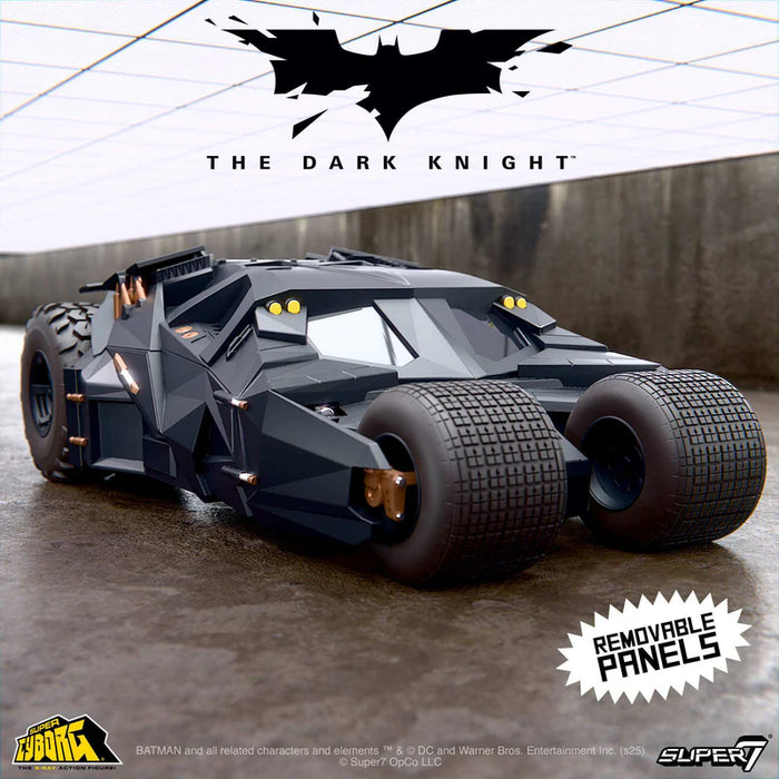 Super7 Super Cyborg: DC Batman Begins de 2005 - Batimovil Tumbler Full Color 10 Pulgadas