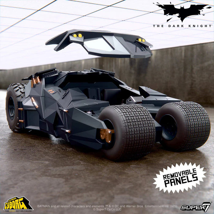 Super7 Super Cyborg: DC Batman Begins de 2005 - Batimovil Tumbler Full Color 10 Pulgadas