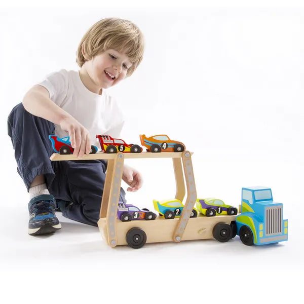 Melissa and Doug Camion y Coches de Madera