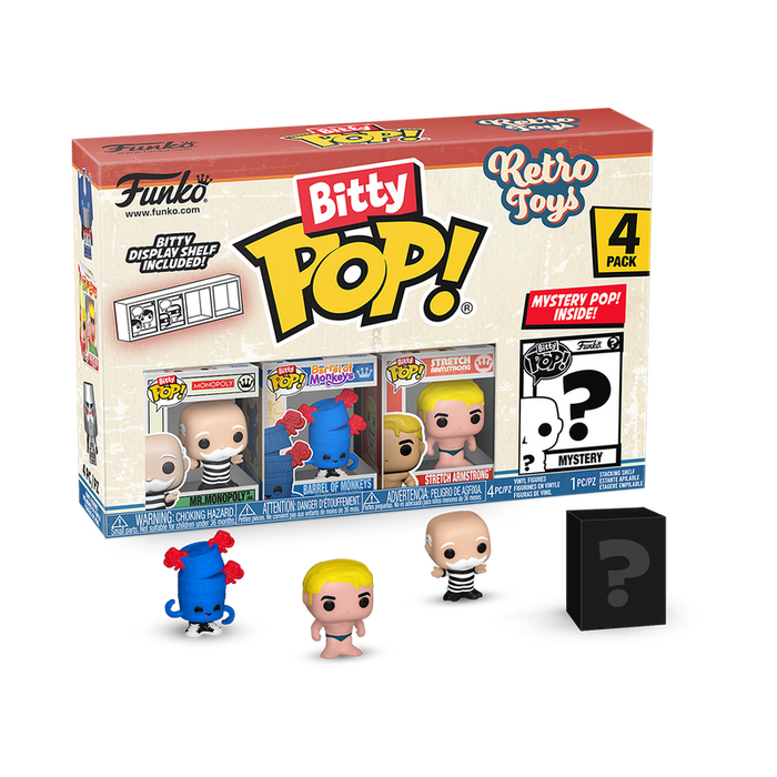 Funko Bitty Pop: Retro Toys - Mr Monopoly¬¨‚Ä†4 Pack